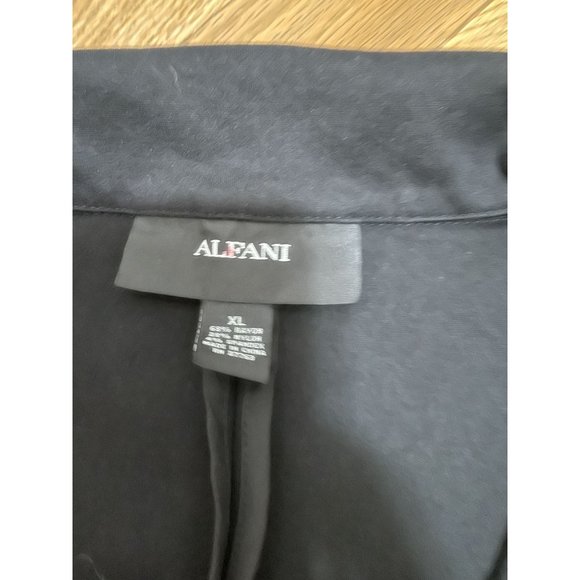 Alfani Women's Black Long Open Collared Blazer, Cardigan, Size XL - Picture 3 of 7